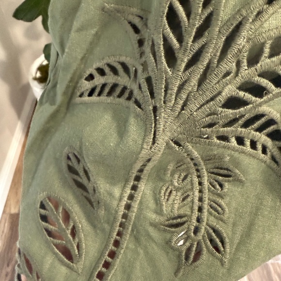 Caroline Constas Olive Green Smocked Romper - Picture 4 of 8